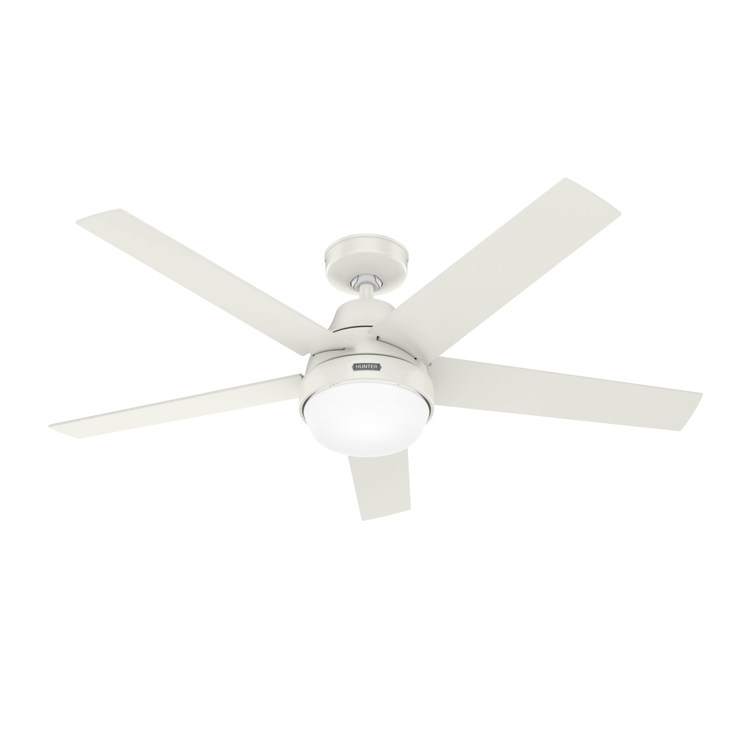 Hunter 52 Inch Indoor Ceiling Fan with LED Light Remote Control - Quiet Modern for Bedroom Living Room Kitchen - Aerodyn