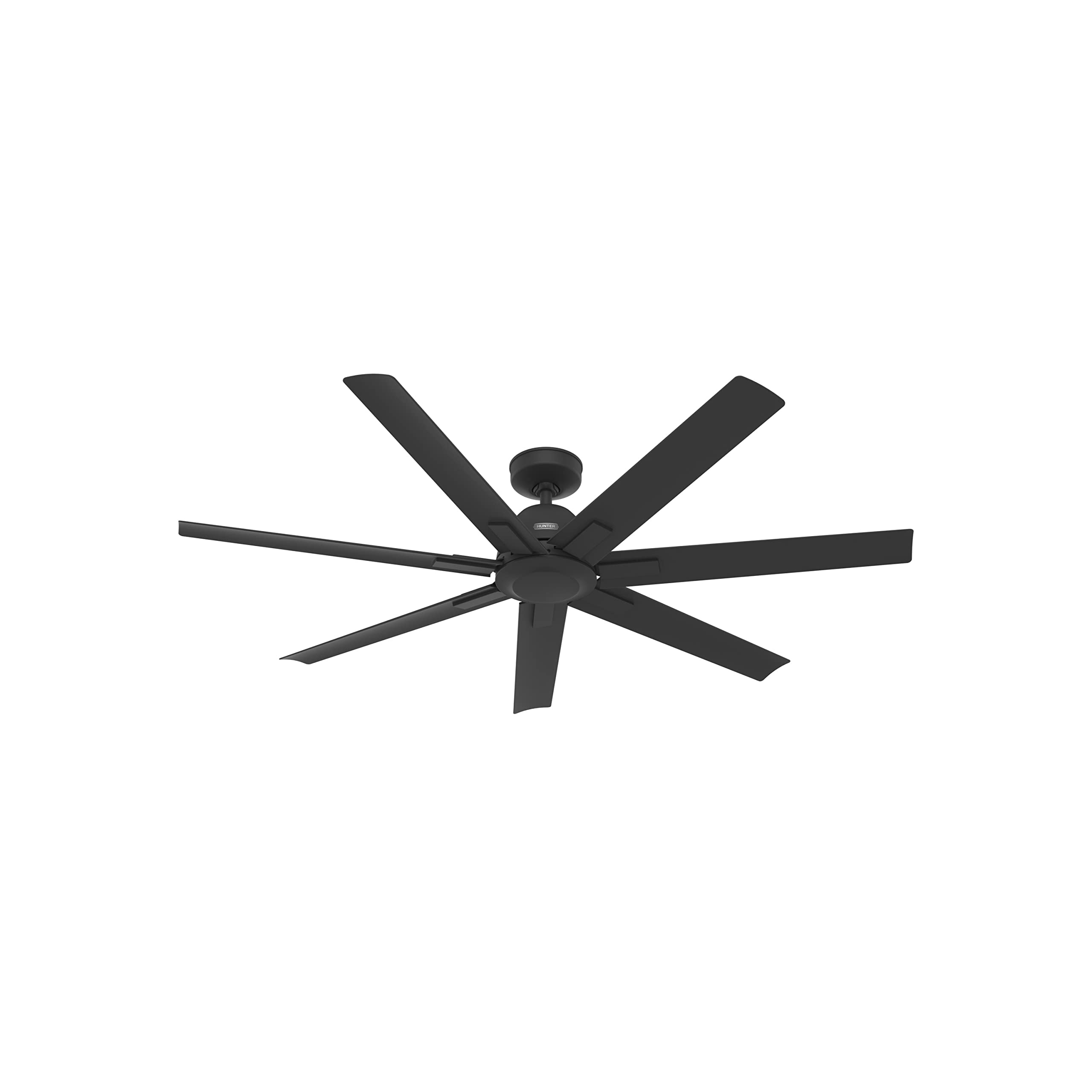 Hunter 60 Inch Ceiling Fan for Patio Garage Porch - Quiet Outdoor Indoor Matte Black Wall Control Downtown 51590