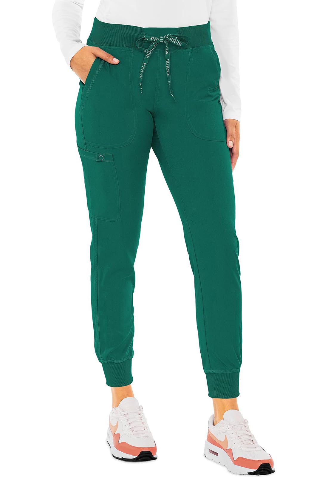 Med Couture Women's Scrub Cargo Jogger Pants with 5 Pockets, Lightweight Ultra Soft 2-Way Stretch - MC7710