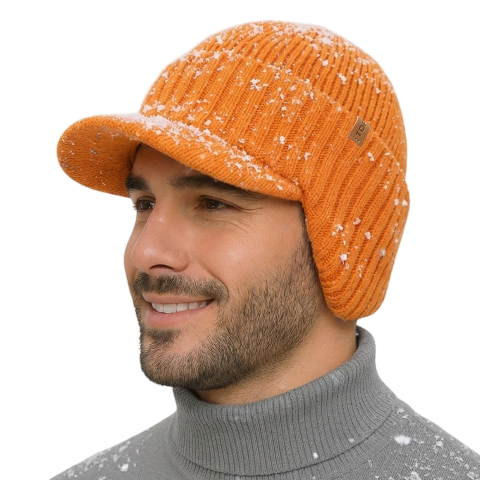 TOP-EX DryKnit™ Waterproof Merino Wool Beanie Hat - Fleece Lined Ski Cap for Cold Weather & Large Heads, Global Recycled